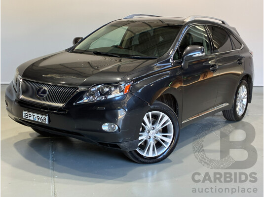 7/2010 Lexus Rx450h Sports Luxury 4x4 GYL15R 4d Wagon Silver 3.5L Hybrid