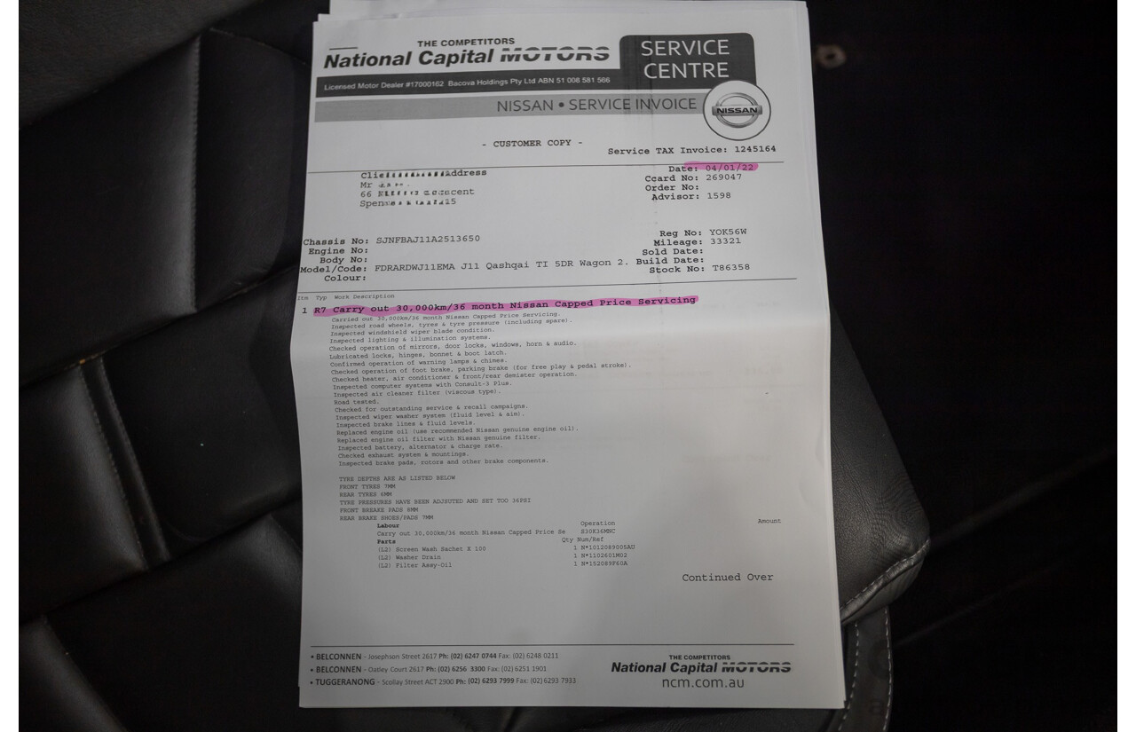 12/2018 Nissan Qashqai Ti J11 MY18 4D Wagon White 2.0L