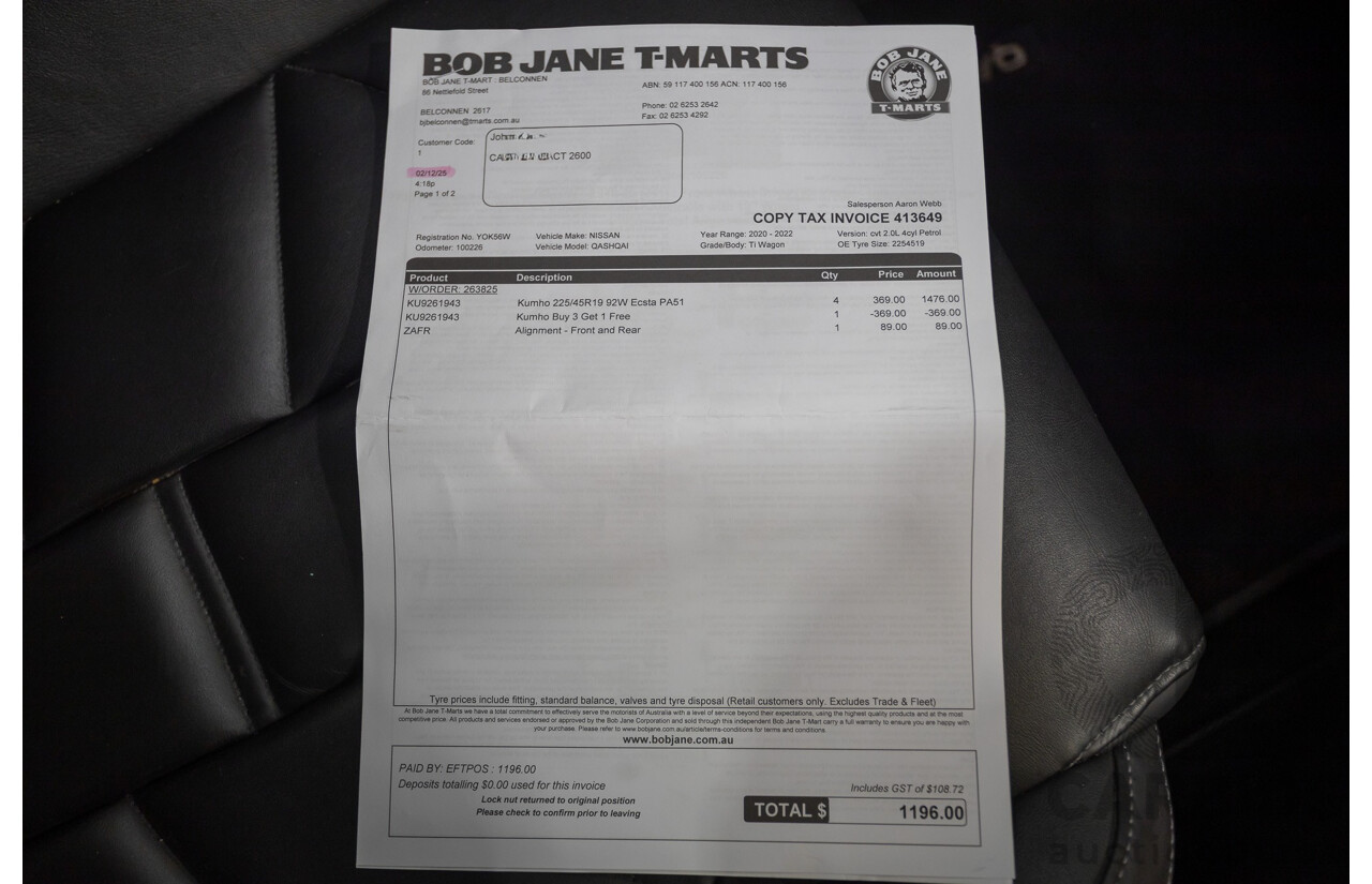 12/2018 Nissan Qashqai Ti J11 MY18 4D Wagon White 2.0L