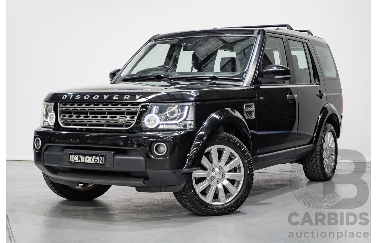 11/2014 Land Rover Discovery 3.0 TDV6 (4x4) MY15 4D Wagon Santorini Black Metallic Turbo Diesel 3.0L - 7 Seater