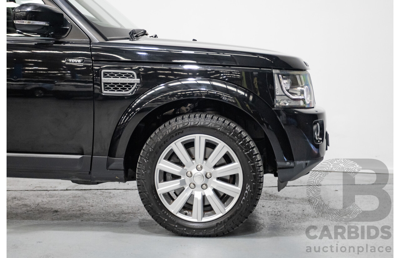 11/2014 Land Rover Discovery 3.0 TDV6 (4x4) MY15 4D Wagon Santorini Black Metallic Turbo Diesel 3.0L - 7 Seater