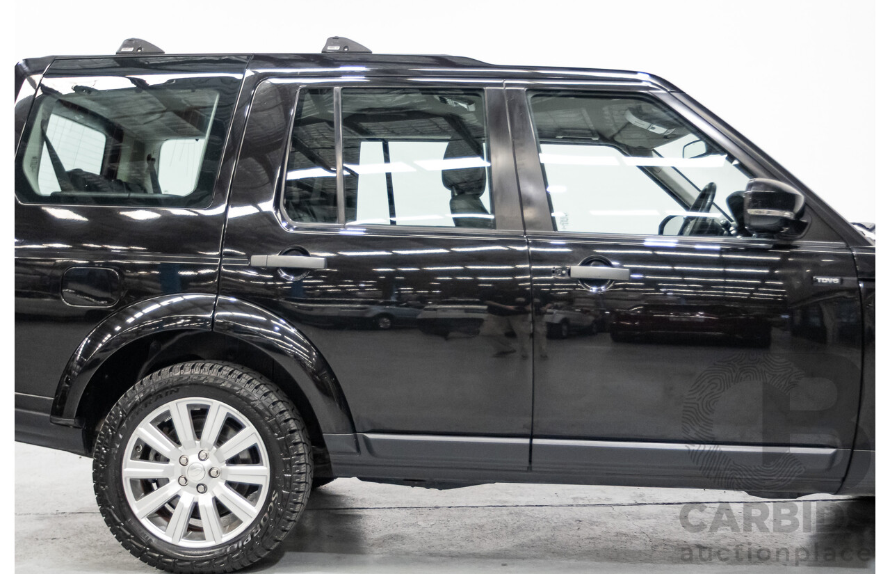 11/2014 Land Rover Discovery 3.0 TDV6 (4x4) MY15 4D Wagon Santorini Black Metallic Turbo Diesel 3.0L - 7 Seater