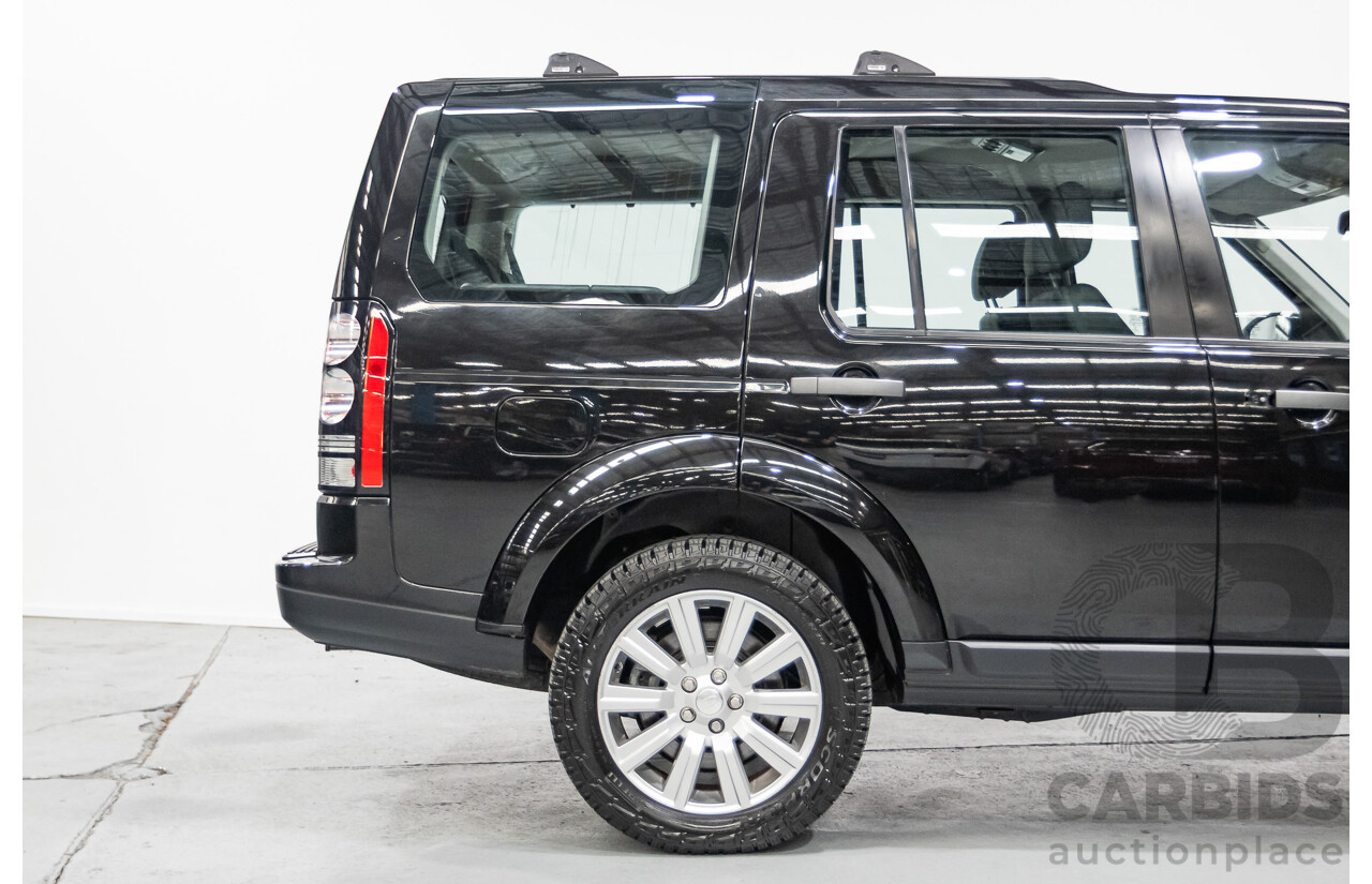 11/2014 Land Rover Discovery 3.0 TDV6 (4x4) MY15 4D Wagon Santorini Black Metallic Turbo Diesel 3.0L - 7 Seater