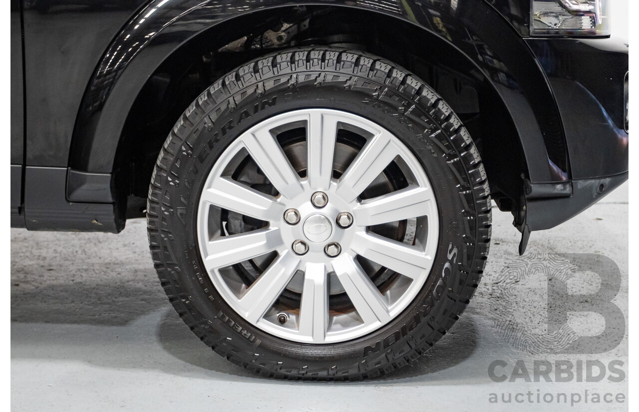 11/2014 Land Rover Discovery 3.0 TDV6 (4x4) MY15 4D Wagon Santorini Black Metallic Turbo Diesel 3.0L - 7 Seater