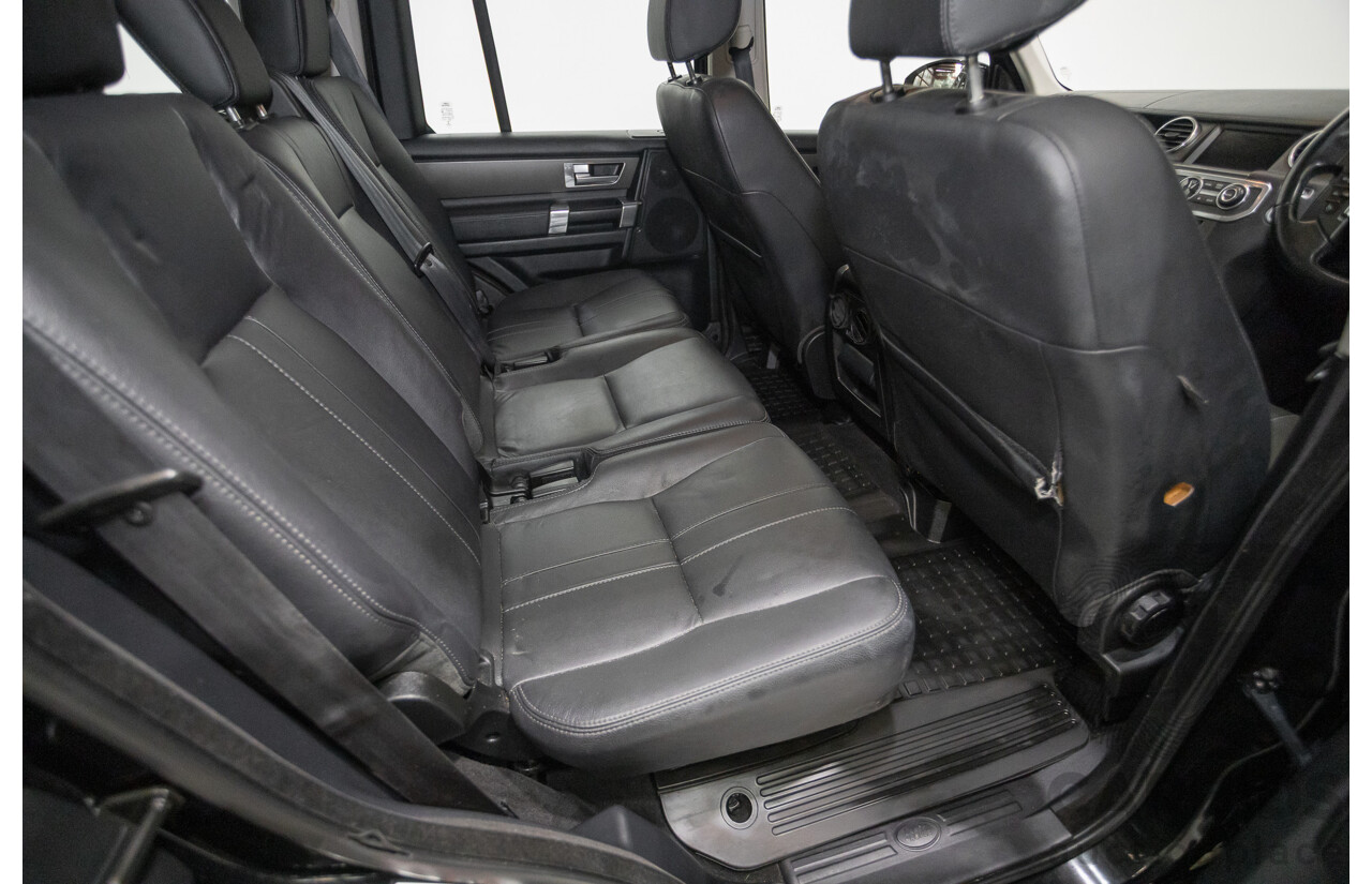 11/2014 Land Rover Discovery 3.0 TDV6 (4x4) MY15 4D Wagon Santorini Black Metallic Turbo Diesel 3.0L - 7 Seater