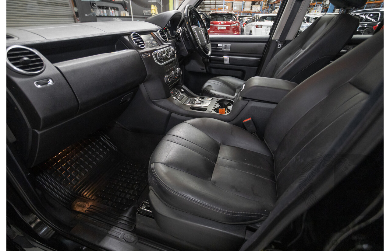 11/2014 Land Rover Discovery 3.0 TDV6 (4x4) MY15 4D Wagon Santorini Black Metallic Turbo Diesel 3.0L - 7 Seater