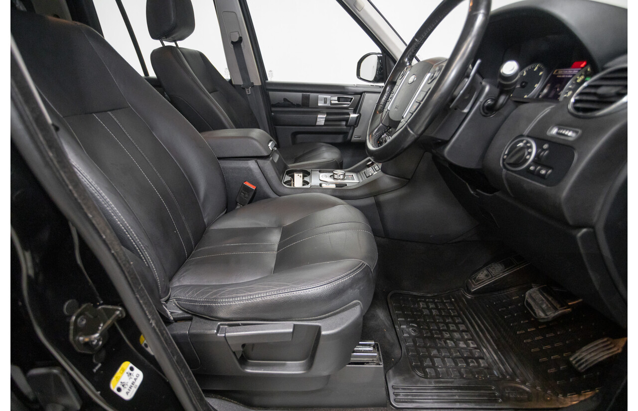 11/2014 Land Rover Discovery 3.0 TDV6 (4x4) MY15 4D Wagon Santorini Black Metallic Turbo Diesel 3.0L - 7 Seater