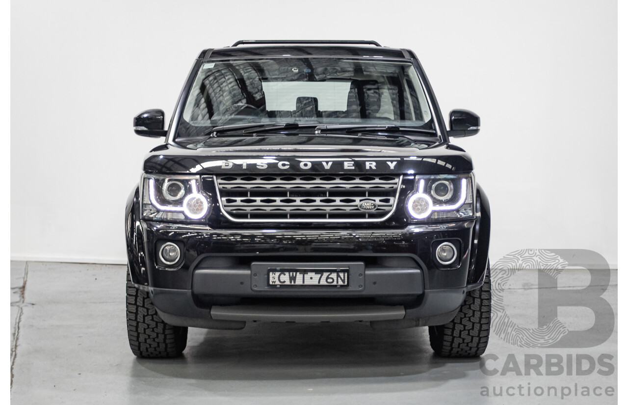 11/2014 Land Rover Discovery 3.0 TDV6 (4x4) MY15 4D Wagon Santorini Black Metallic Turbo Diesel 3.0L - 7 Seater