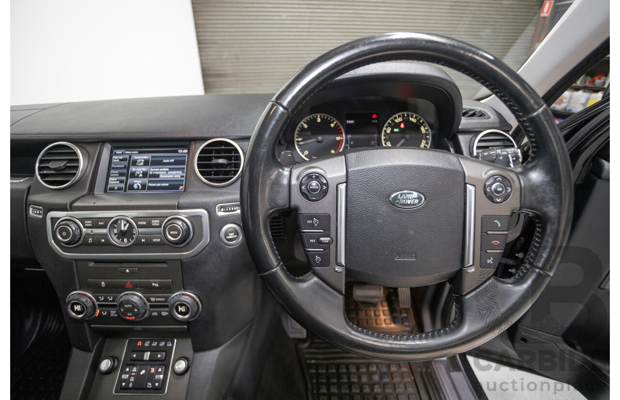 11/2014 Land Rover Discovery 3.0 TDV6 (4x4) MY15 4D Wagon Santorini Black Metallic Turbo Diesel 3.0L - 7 Seater