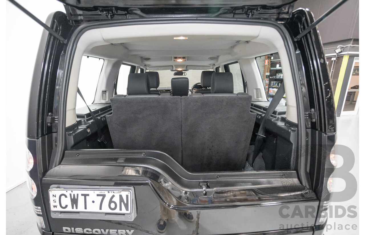 11/2014 Land Rover Discovery 3.0 TDV6 (4x4) MY15 4D Wagon Santorini Black Metallic Turbo Diesel 3.0L - 7 Seater
