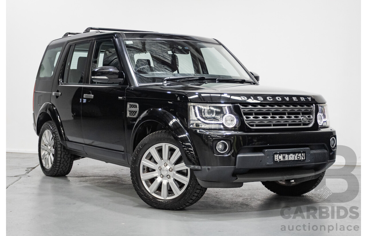 11/2014 Land Rover Discovery 3.0 TDV6 (4x4) MY15 4D Wagon Santorini Black Metallic Turbo Diesel 3.0L - 7 Seater