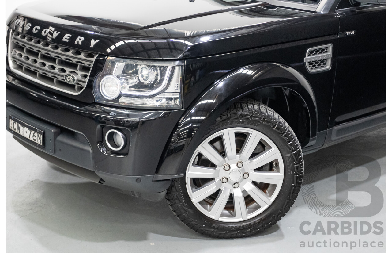 11/2014 Land Rover Discovery 3.0 TDV6 (4x4) MY15 4D Wagon Santorini Black Metallic Turbo Diesel 3.0L - 7 Seater