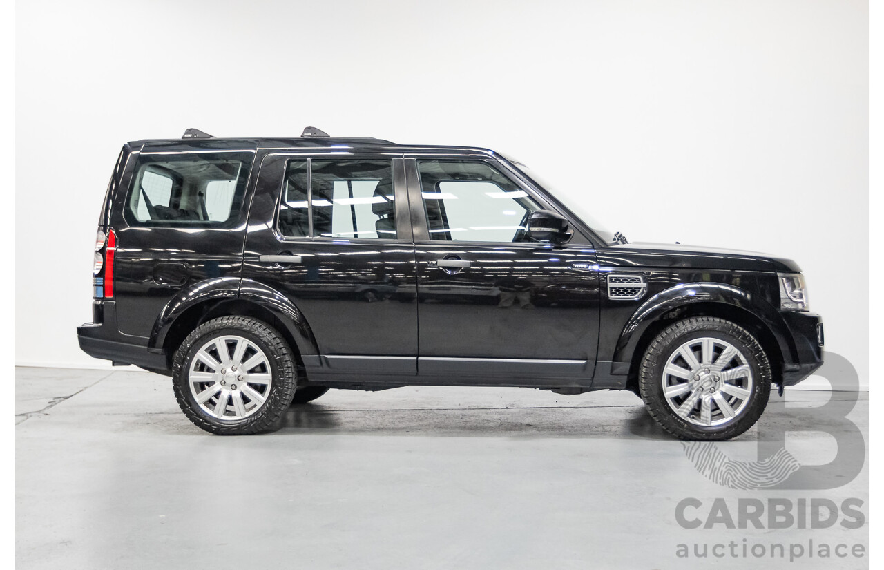11/2014 Land Rover Discovery 3.0 TDV6 (4x4) MY15 4D Wagon Santorini Black Metallic Turbo Diesel 3.0L - 7 Seater