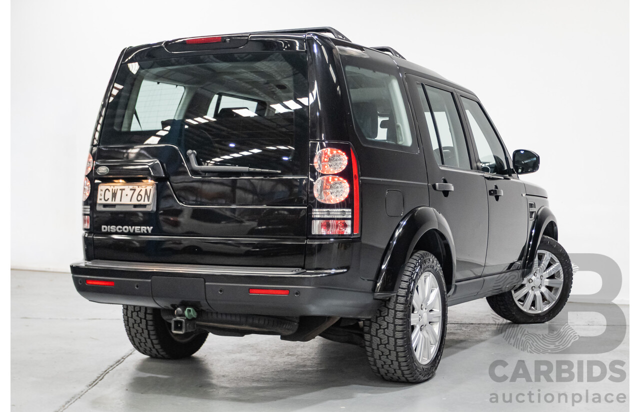 11/2014 Land Rover Discovery 3.0 TDV6 (4x4) MY15 4D Wagon Santorini Black Metallic Turbo Diesel 3.0L - 7 Seater