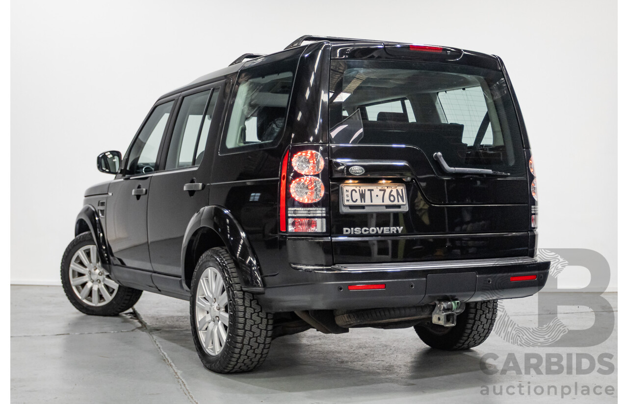 11/2014 Land Rover Discovery 3.0 TDV6 (4x4) MY15 4D Wagon Santorini Black Metallic Turbo Diesel 3.0L - 7 Seater