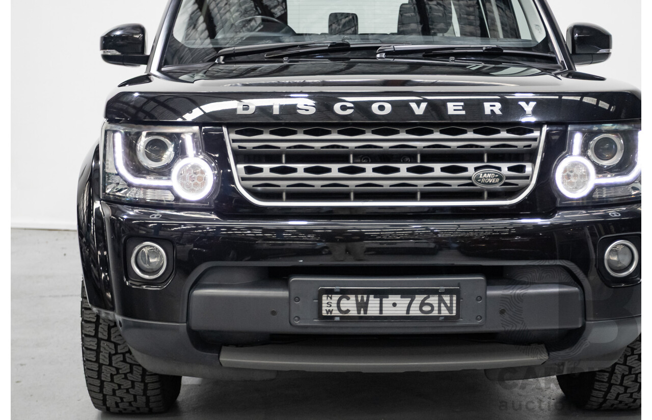 11/2014 Land Rover Discovery 3.0 TDV6 (4x4) MY15 4D Wagon Santorini Black Metallic Turbo Diesel 3.0L - 7 Seater
