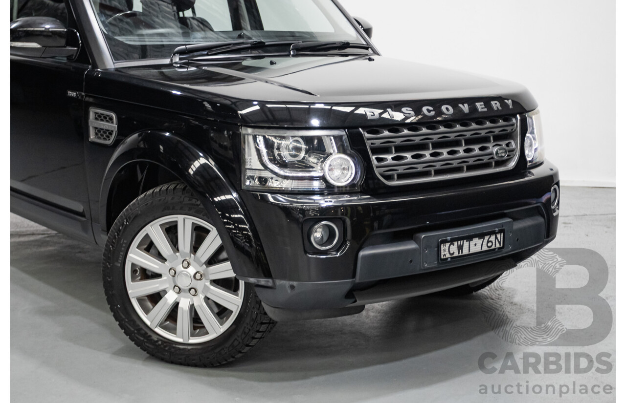 11/2014 Land Rover Discovery 3.0 TDV6 (4x4) MY15 4D Wagon Santorini Black Metallic Turbo Diesel 3.0L - 7 Seater