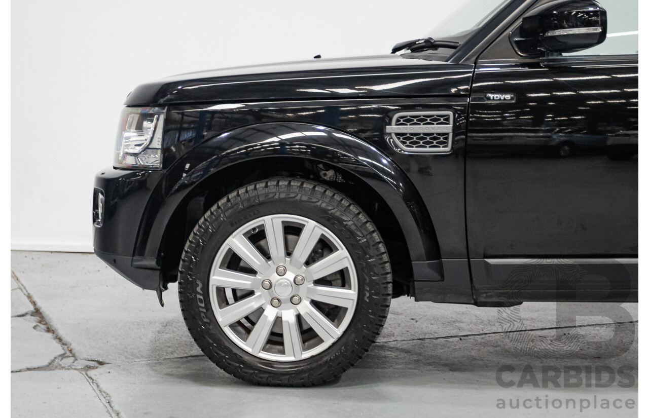11/2014 Land Rover Discovery 3.0 TDV6 (4x4) MY15 4D Wagon Santorini Black Metallic Turbo Diesel 3.0L - 7 Seater