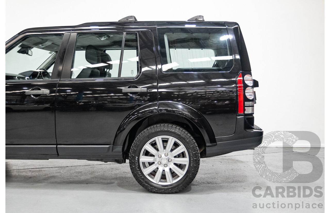 11/2014 Land Rover Discovery 3.0 TDV6 (4x4) MY15 4D Wagon Santorini Black Metallic Turbo Diesel 3.0L - 7 Seater