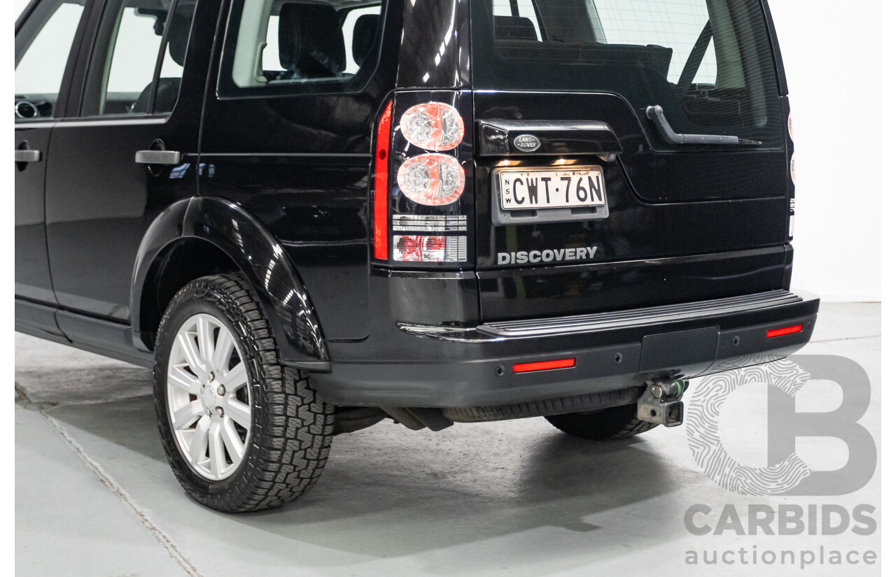 11/2014 Land Rover Discovery 3.0 TDV6 (4x4) MY15 4D Wagon Santorini Black Metallic Turbo Diesel 3.0L - 7 Seater