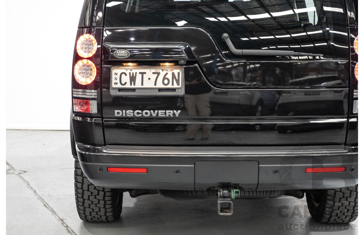 11/2014 Land Rover Discovery 3.0 TDV6 (4x4) MY15 4D Wagon Santorini Black Metallic Turbo Diesel 3.0L - 7 Seater