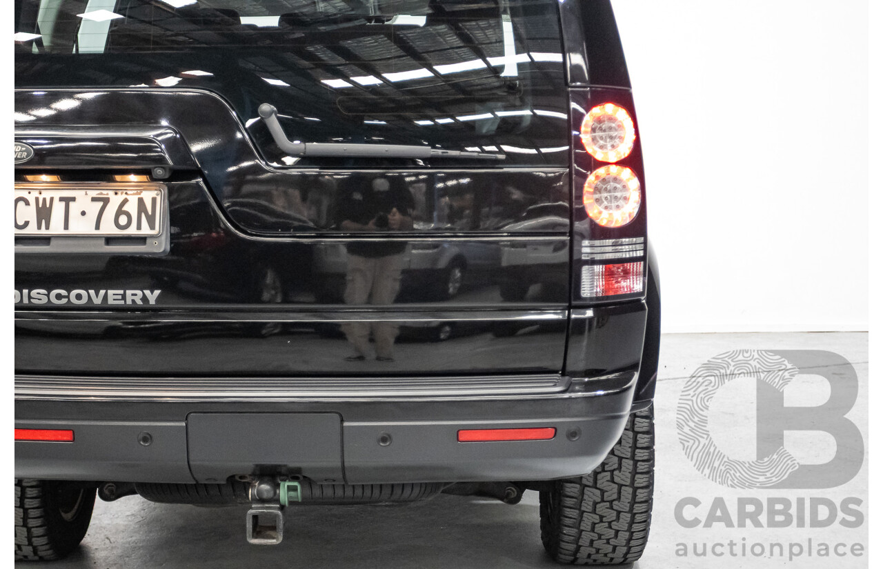 11/2014 Land Rover Discovery 3.0 TDV6 (4x4) MY15 4D Wagon Santorini Black Metallic Turbo Diesel 3.0L - 7 Seater