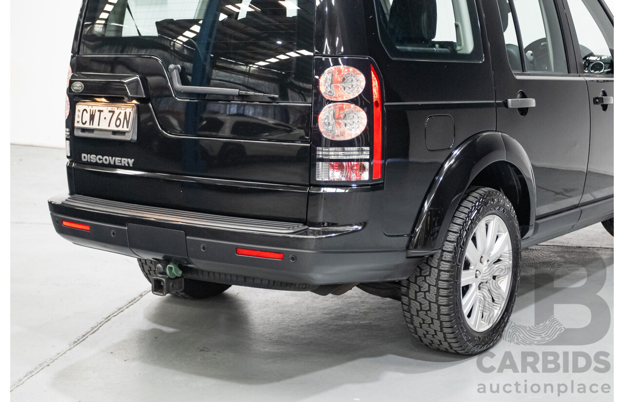 11/2014 Land Rover Discovery 3.0 TDV6 (4x4) MY15 4D Wagon Santorini Black Metallic Turbo Diesel 3.0L - 7 Seater
