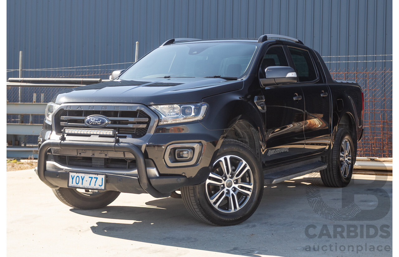 11/2020 Ford Ranger Wildtrak (4x4) PX MKIII MY20.25 Double Cab P/Up Absolute Black Turbo Diesel 2.0L