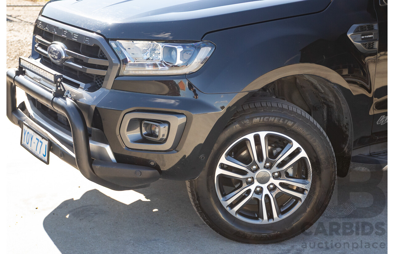 11/2020 Ford Ranger Wildtrak (4x4) PX MKIII MY20.25 Double Cab P/Up Absolute Black Turbo Diesel 2.0L