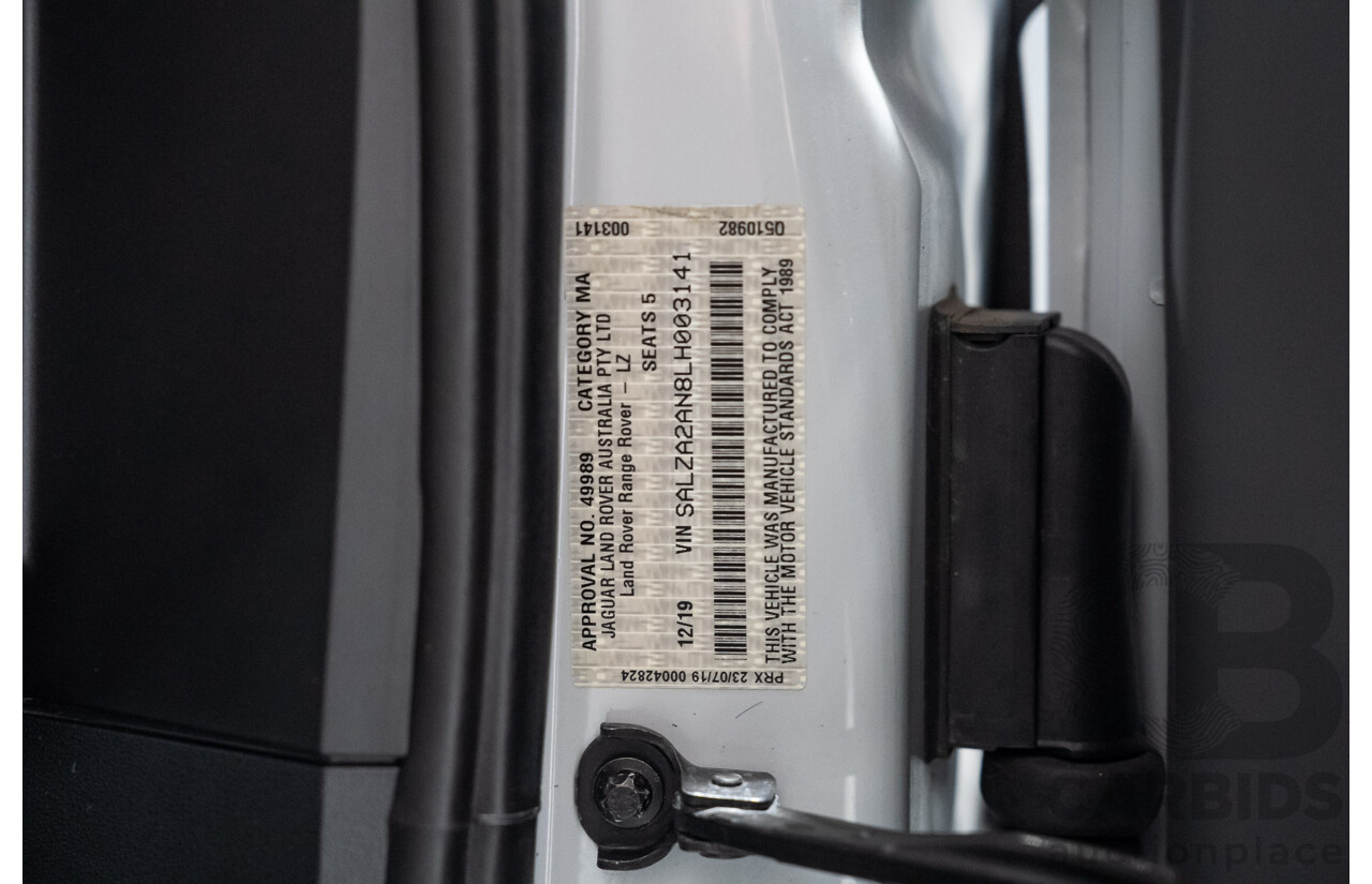 12/2019 Land Rover Range Rover Evoque D180 First Edition (AWD) L551 MY20 4d Wagon White Turbo Diesel 2.0L