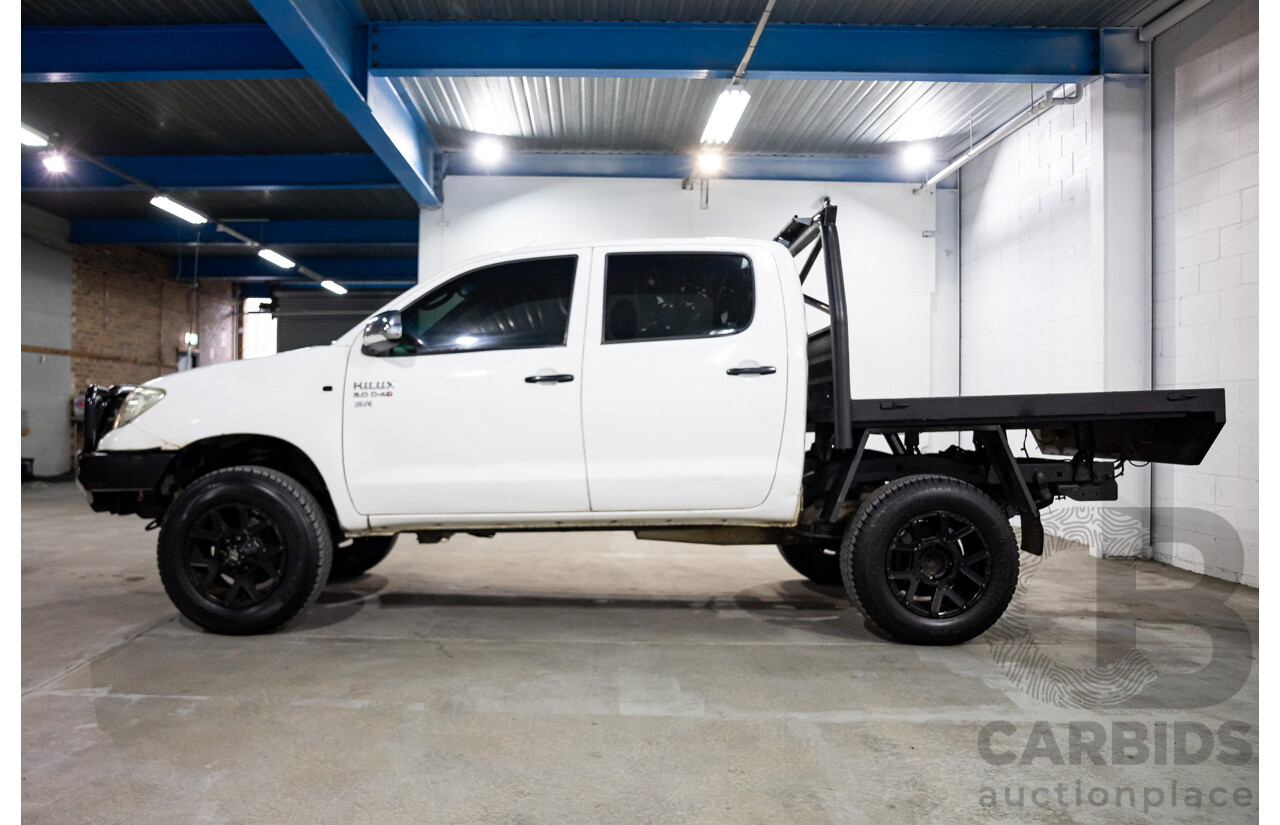 09/2009 Toyota Hilux SR (4x4) KUN26R 08 Upgrade Dual C/Chas Arctic White Turbo Diesel 3.0L