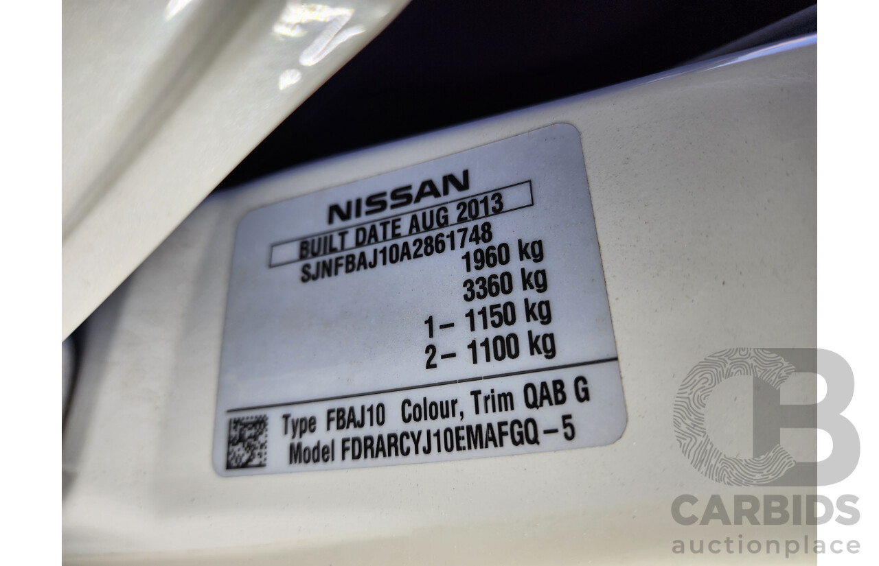 10/2013 Nissan Dualis Ti-L (4x2) J10 MY13 4d Wagon White 2.0L