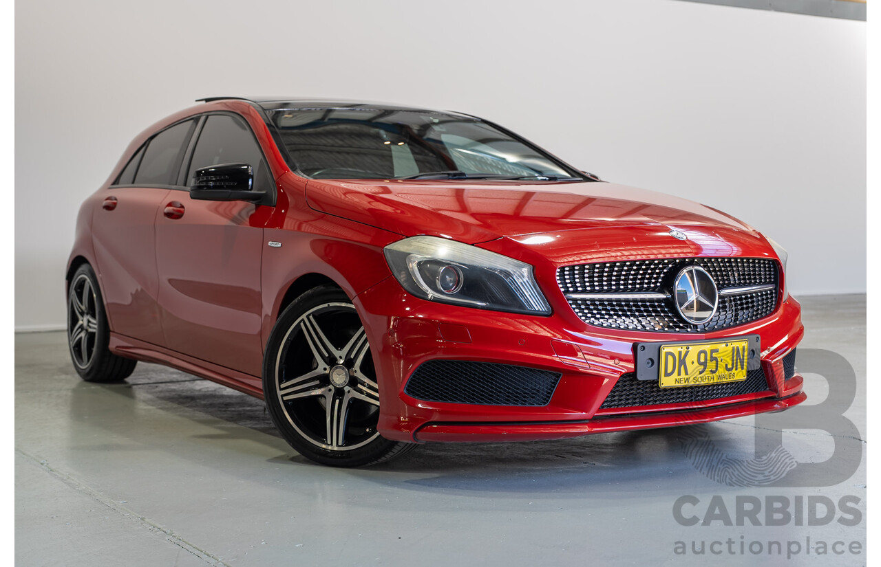 03/2014 Mercedes-Benz A250 Sport 176 MY14 5d Hatchback Red Turbo 2.0L