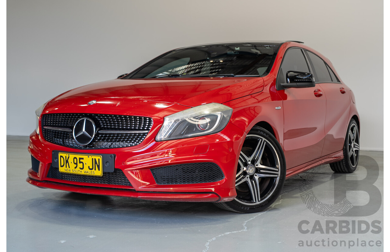 03/2014 Mercedes-Benz A250 Sport 176 MY14 5d Hatchback Red Turbo 2.0L