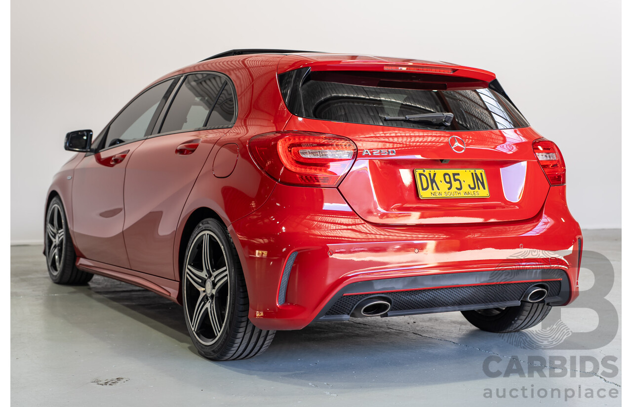 03/2014 Mercedes-Benz A250 Sport 176 MY14 5d Hatchback Red Turbo 2.0L