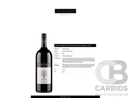 Chalice Bridge Estate Cabernet Sauvignon Merlot 2010 1.5L