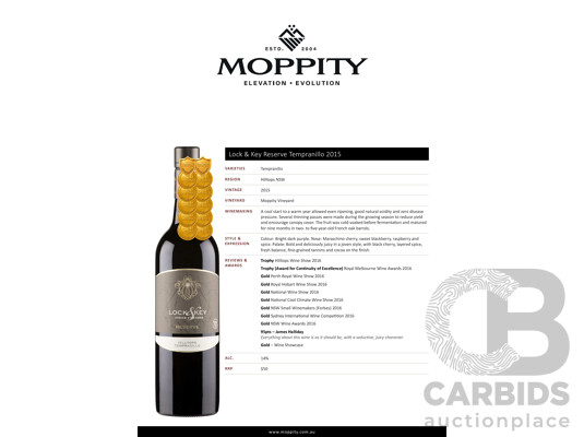 Lock & Key Reserve Tempranillo 2015 750ml - Case of 12 Bottles