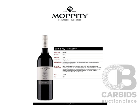 Lock & Key Merlot 2009 750ml - Case of 12 Bottles