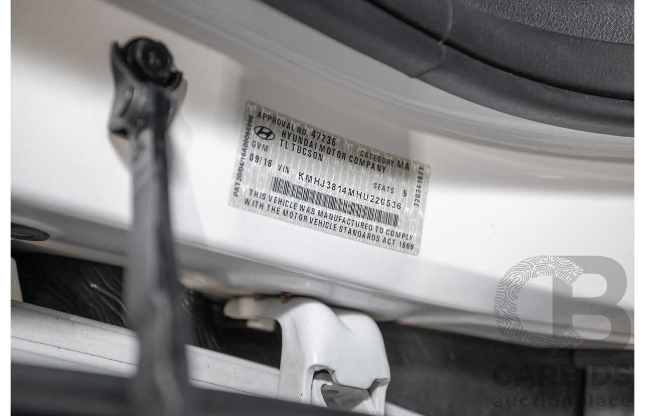 9/2016 Hyundai Tucson Active X TL 4d Wagon Pure White 2.0L