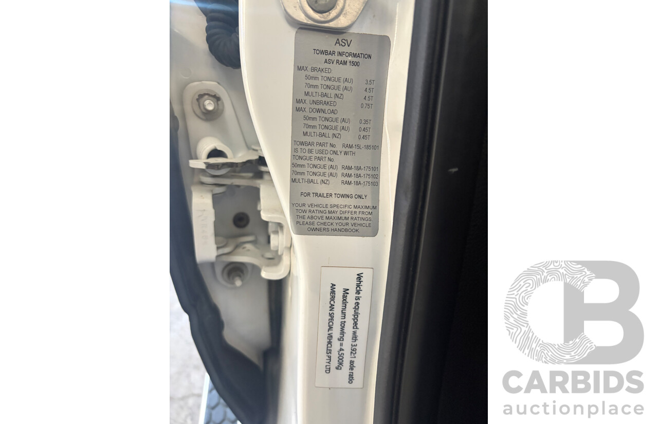 11/2019 Ram 1500 Laramie (4x4) FD3.2 MY19 Crew Cab Utility White 5.7L V8