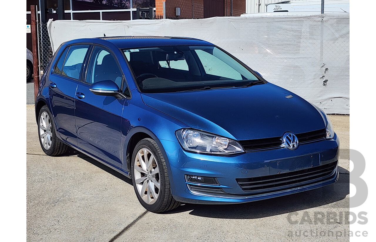 06/2013 Volkswagen Golf 103 TSI Highline AU 5d Hatchback Blue 1.4L