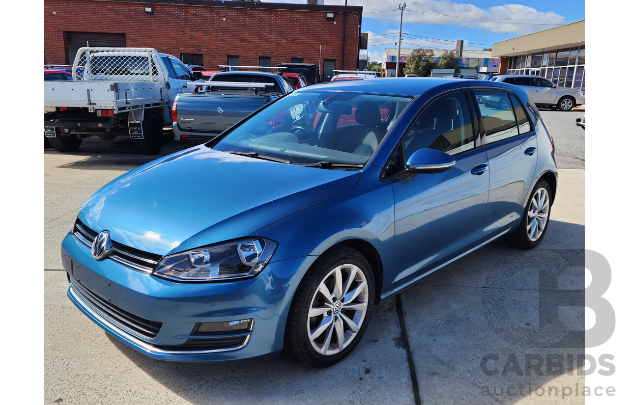 06/2013 Volkswagen Golf 103 TSI Highline AU 5d Hatchback Blue 1.4L