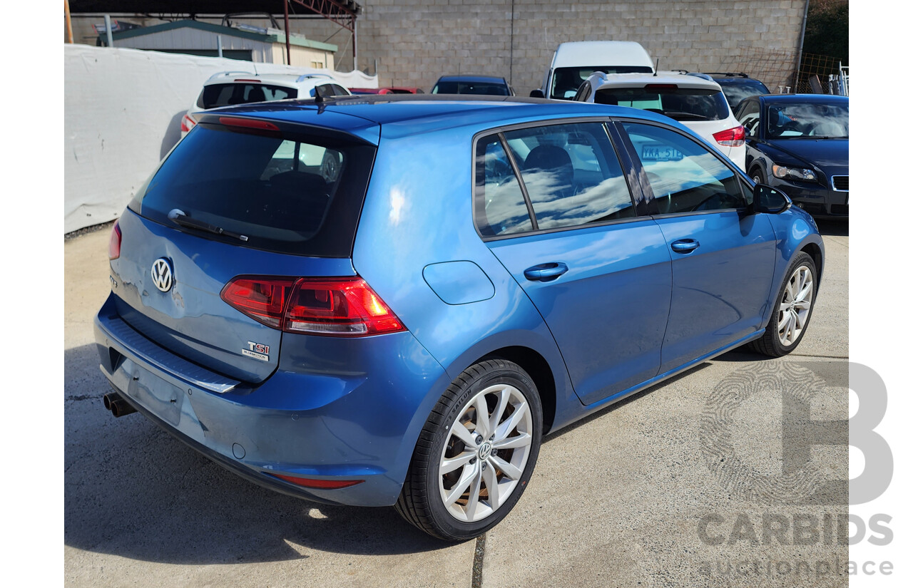 06/2013 Volkswagen Golf 103 TSI Highline AU 5d Hatchback Blue 1.4L