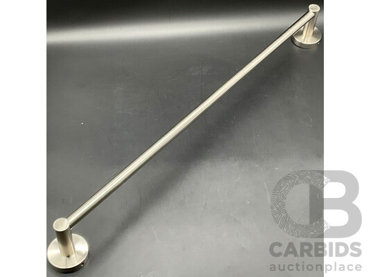 DOME Single Towel Rail 600mm (Brushed Nickel) - Lot of 3