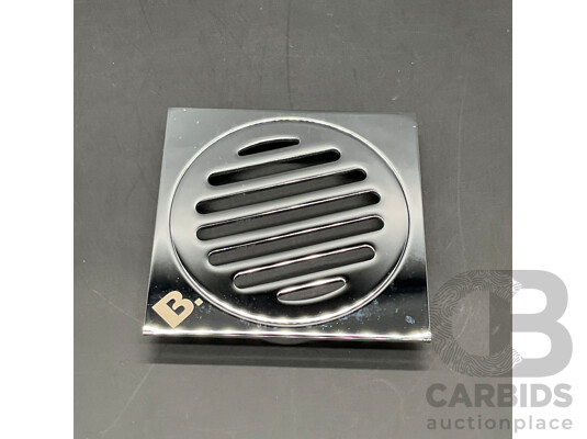 BRODWARE Square Floor Grate 110mm (Chrome) - Lot of 4