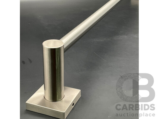 PHOENIX Radii Single Towel Rail 600mm Square Plate (Brushed Nickel) - Lot of 2