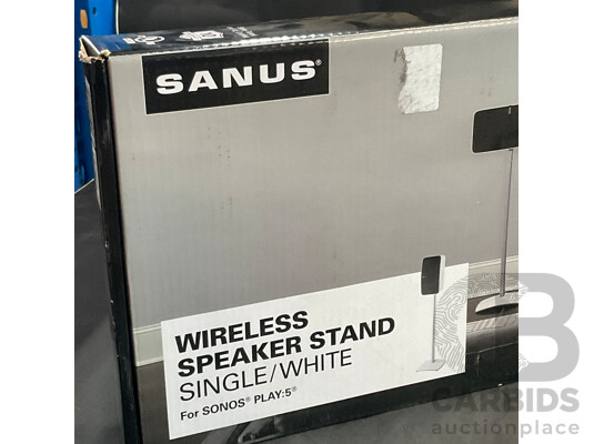 SANUS Stand for Wireless Speaker - SONOS Play:5 (WSS51-W2) - (Signle - White) - Lot of 2