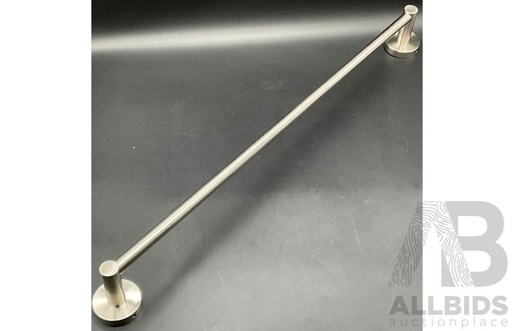 DOME Single Towel Rail 600mm (Brushed Nickel) - Lot of 3