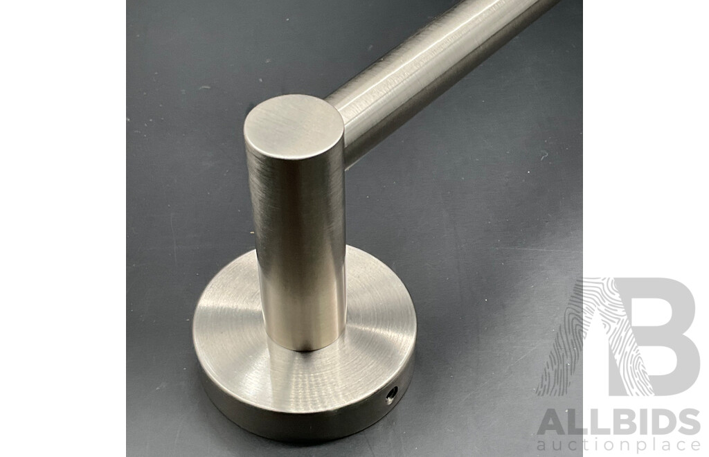 DOME Single Towel Rail 600mm (Brushed Nickel) - Lot of 3