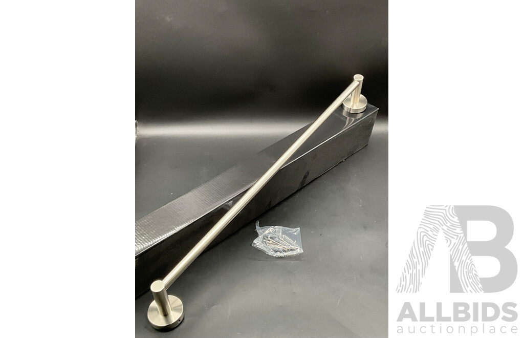 DOME Single Towel Rail 600mm (Brushed Nickel) - Lot of 3